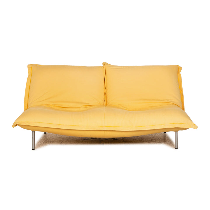 Ligne Roset Calin Fabric Two Seater Yellow Sofa Couch Function
