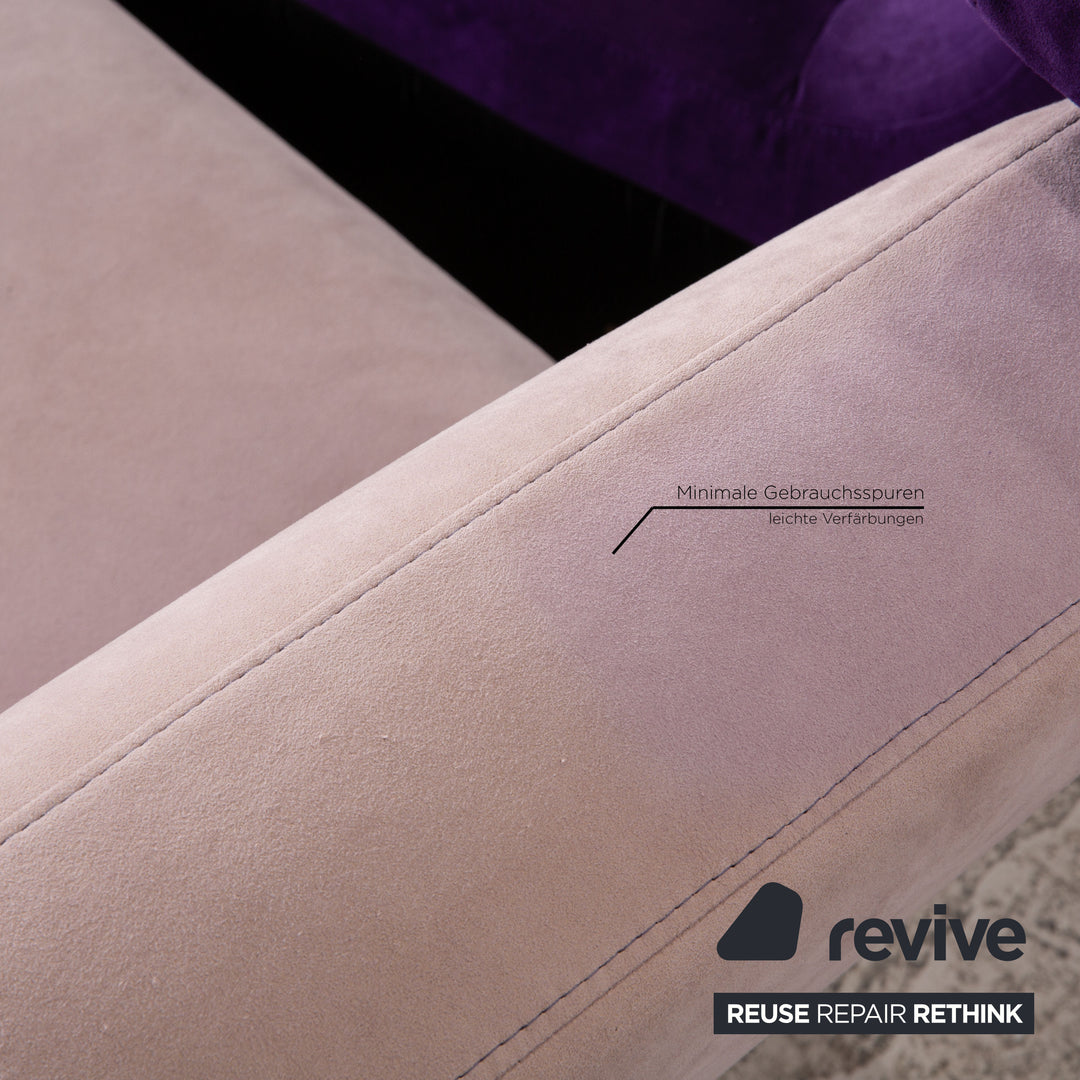 ligne roset Confluences fabric corner sofa purple sofa couch modern