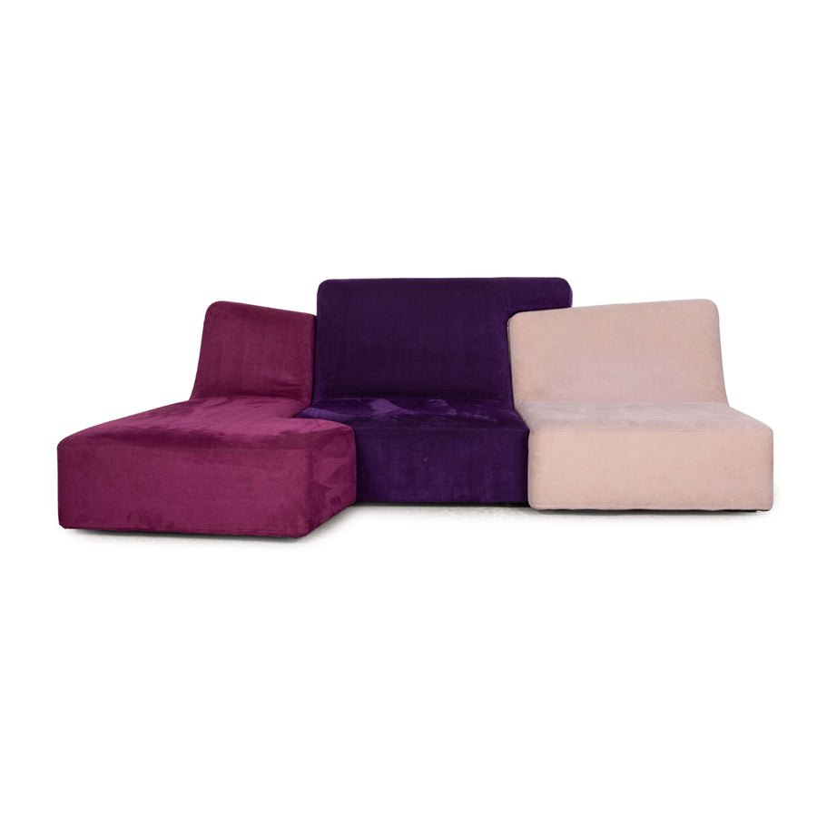 ligne roset Confluences Stoff Ecksofa Violett Sofa Couch Modern