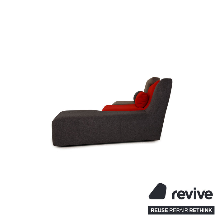 ligne roset Confluences fabric sofa red corner sofa couch incl. stool