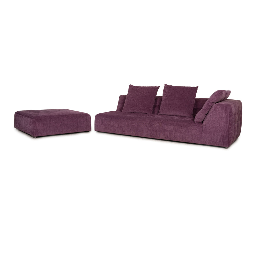 ligne roset EXCLUSIF 2 fabric sofa set Violet three-seater stool couch daybed