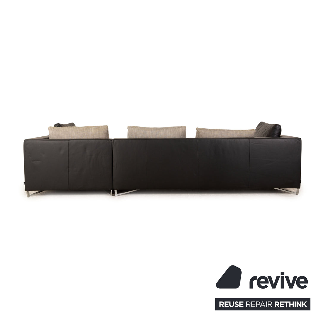 ligne roset Feng fabric corner sofa beige chaise longue right