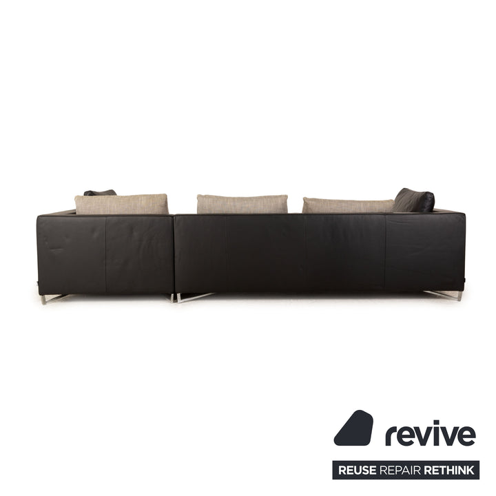 ligne roset Feng fabric corner sofa beige chaise longue right