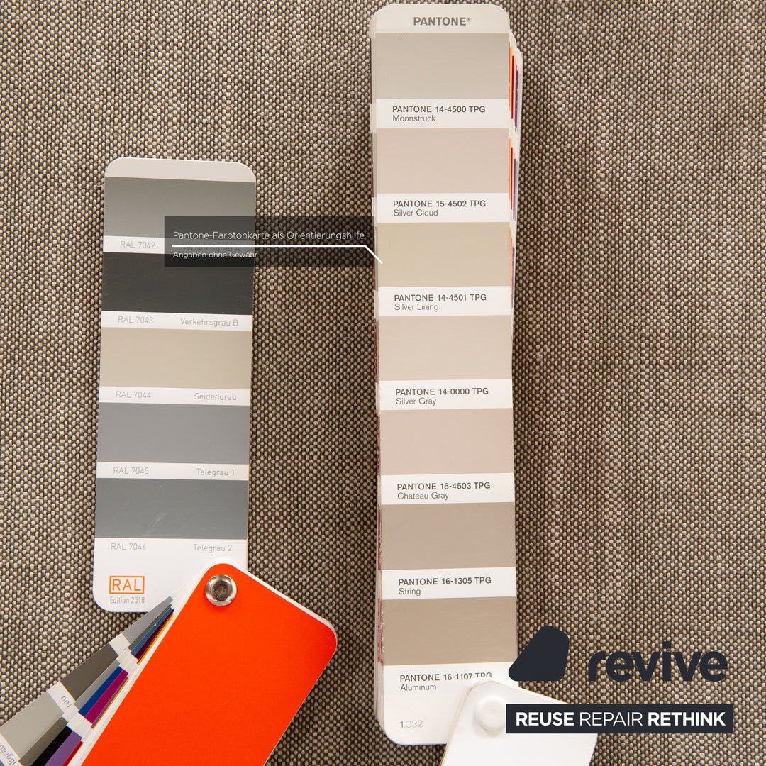 ligne roset Feng fabric corner sofa beige chaise longue right