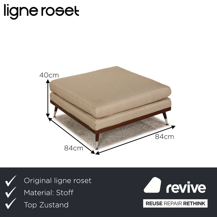 ligne roset Fugue fabric stool new upholstery cream