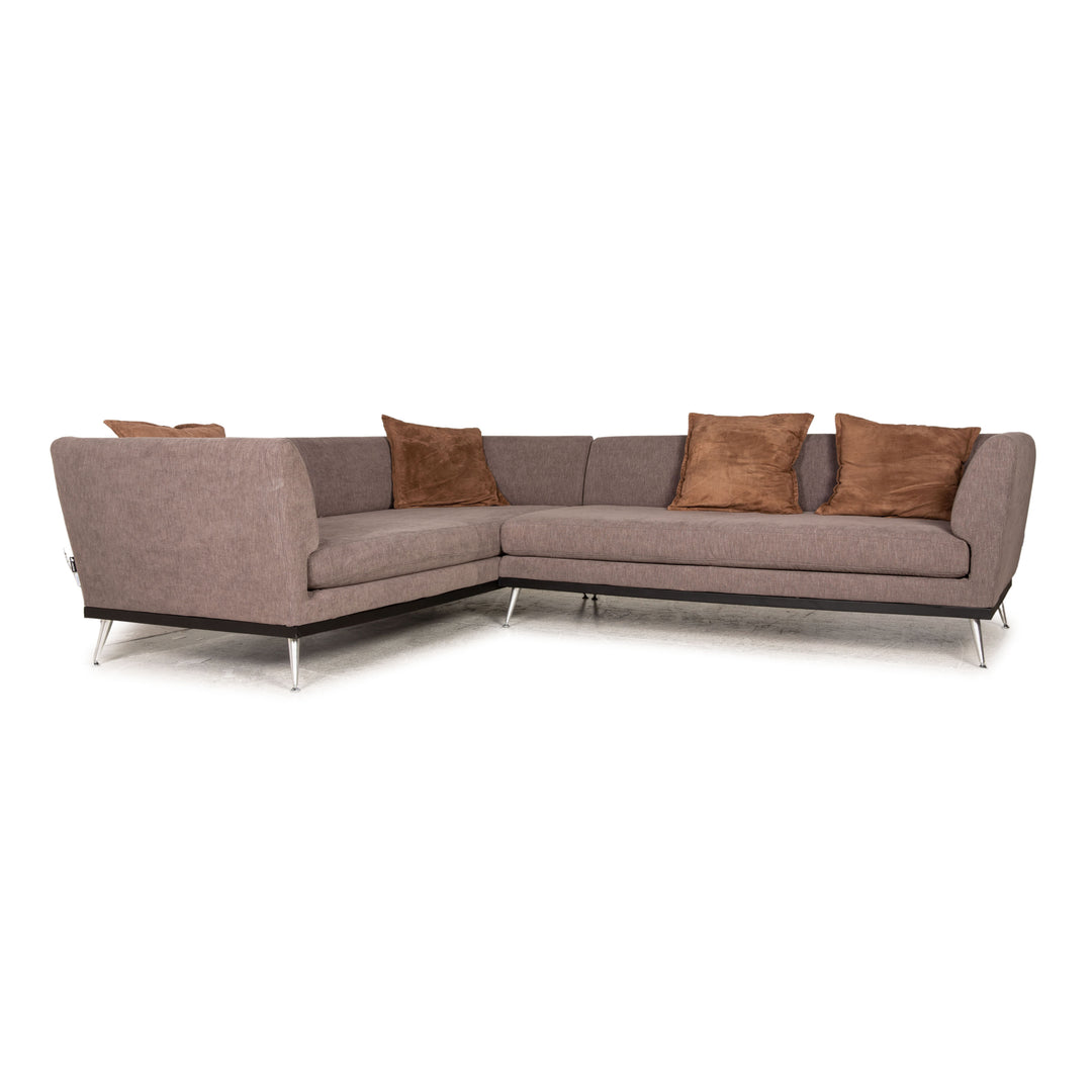 ligne roset fugue fabric sofa brown corner sofa couch