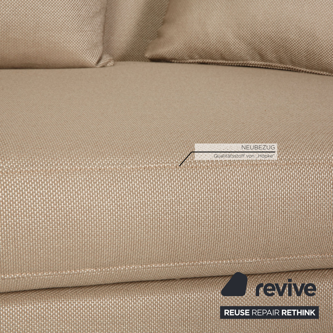 ligne roset Fugue fabric sofa set cream three-seater armchair couch new cover