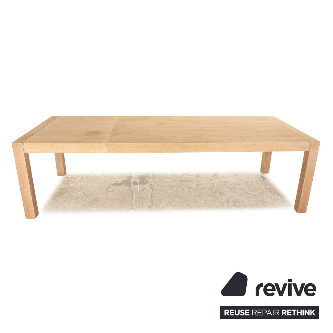 ligne roset wooden dining table brown extendable 200/270 x 75 x 100cm