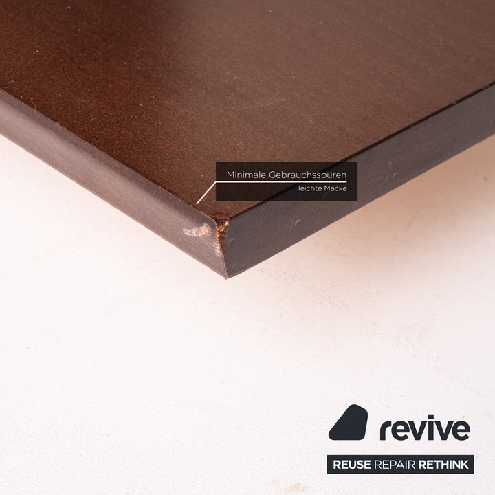 ligne roset wood metal shelf brown gray cabinet