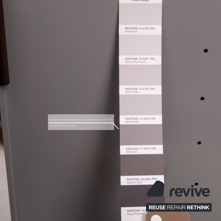 ligne roset wood metal shelf brown gray cabinet