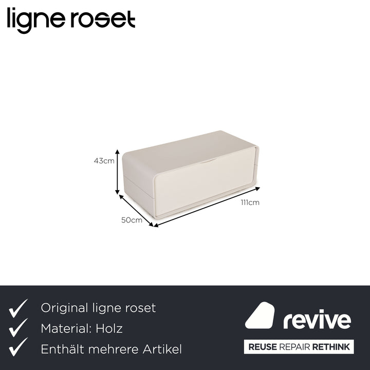 ligne roset Holz Sideboard Garnitur Weiß
