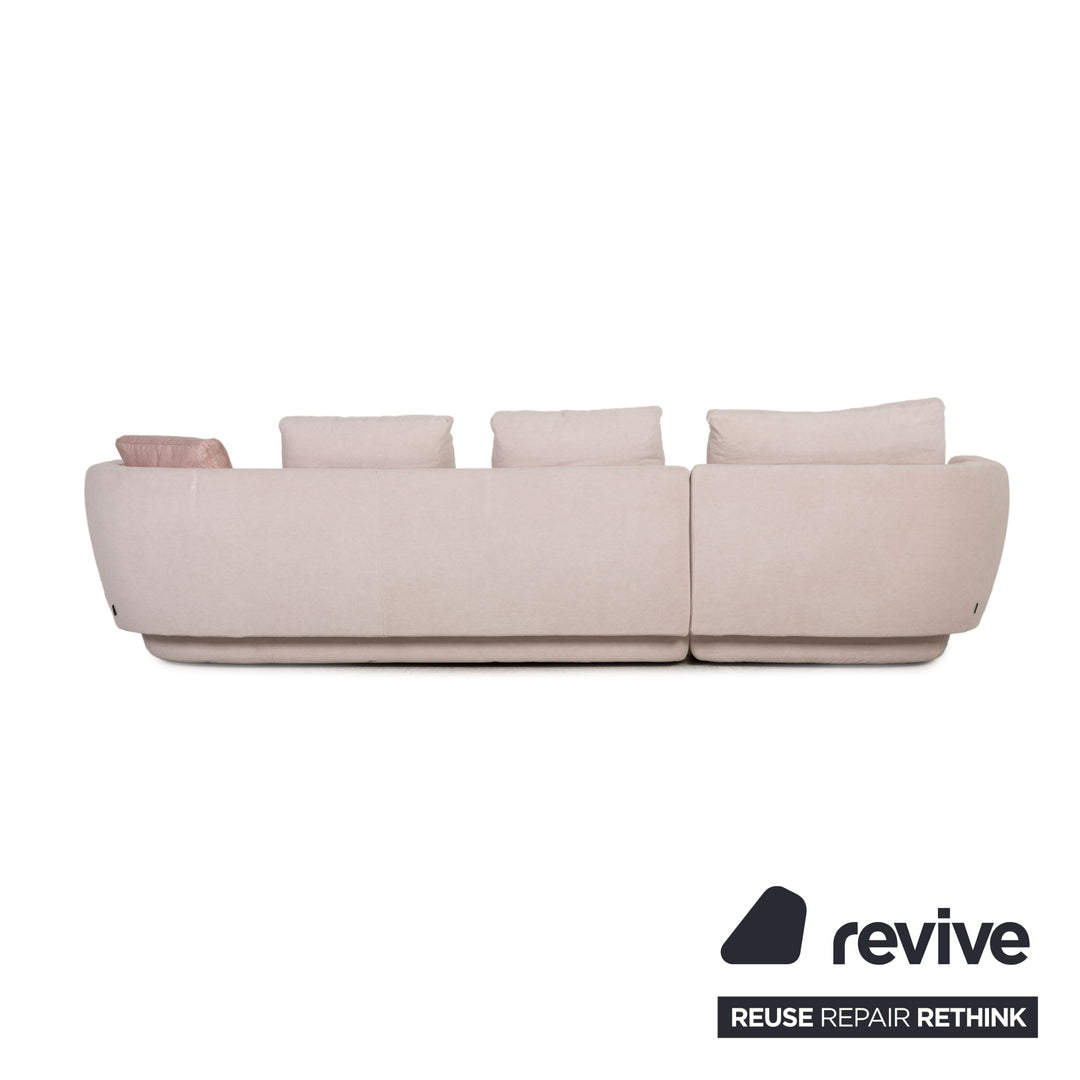 Ligne Roset Ipanema corner sofa fabric Rosa Rosé by Didier Gomez cover Alpaca E chaise longue left