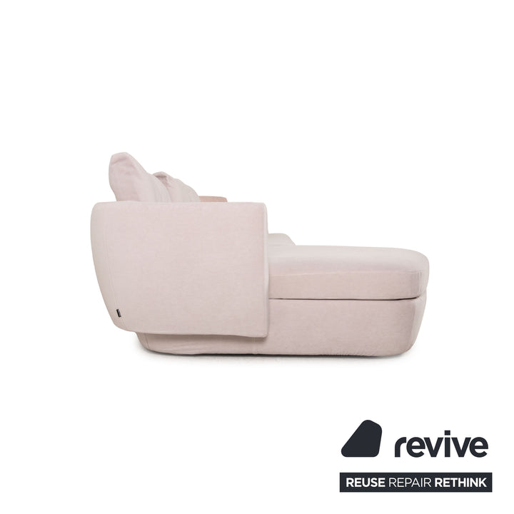 Ligne Roset Ipanema corner sofa fabric Rosa Rosé by Didier Gomez cover Alpaca E chaise longue left