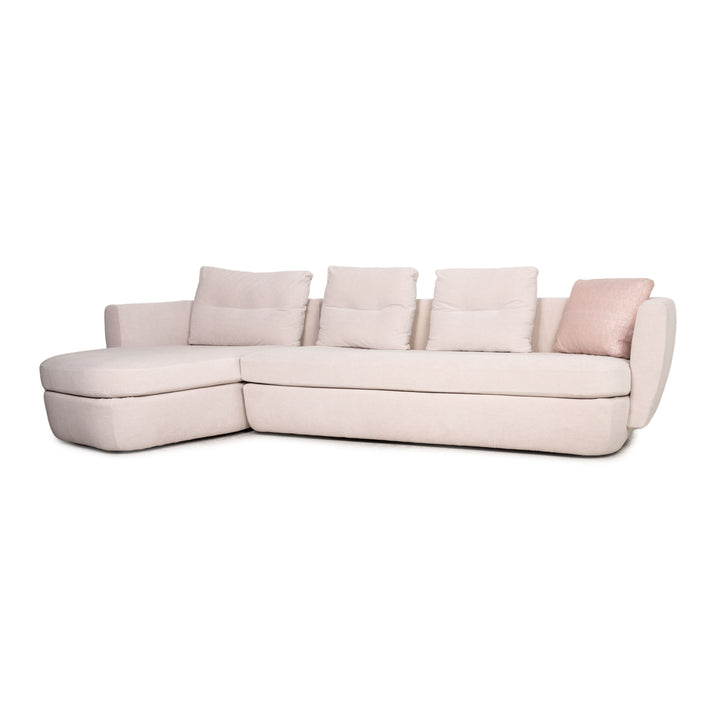 Ligne Roset Ipanema corner sofa fabric Rosa Rosé by Didier Gomez cover Alpaca E chaise longue left