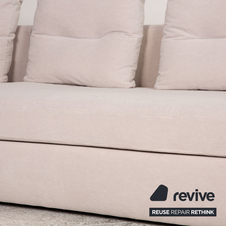 Ligne Roset Ipanema corner sofa fabric Rosa Rosé by Didier Gomez cover Alpaca E chaise longue left