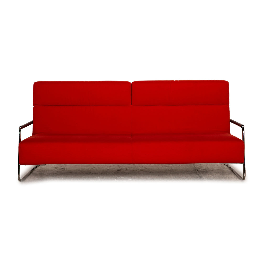 ligne roset Janus Stoff Sofa Rot Zweisitzer Couch Funktion Schlaffunktion