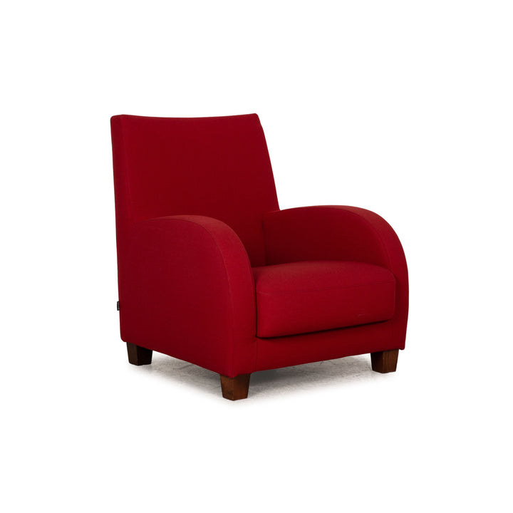 ligne roset Jonathan fabric armchair red
