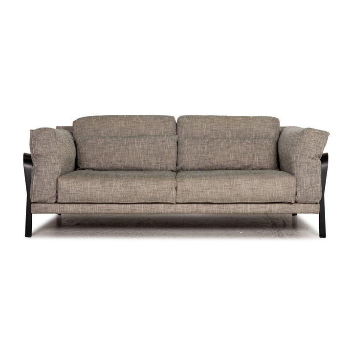 Ligne Roset Loft Fabric Sofa Gray Two Seater Couch