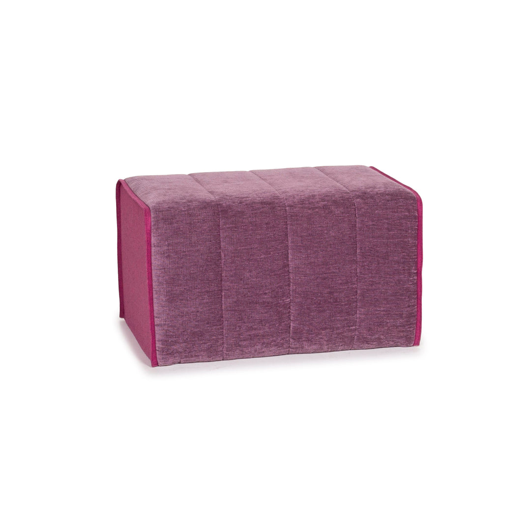 ligne roset MOËL fabric pouf purple ottoman #12442