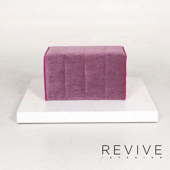 ligne roset MOËL fabric pouf purple ottoman #12442