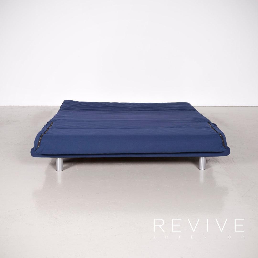 Ligne Roset Multy Designer Fabric Sofa Blue Three Seater Sofa Bed Couch Feature #7066