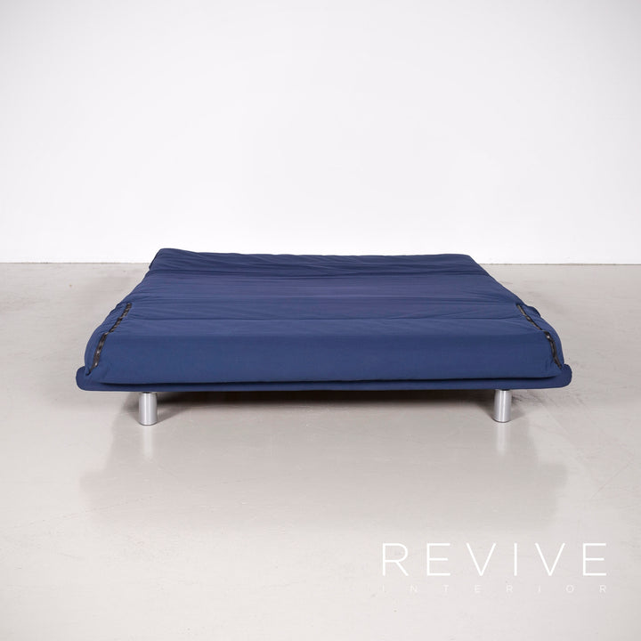 Ligne Roset Multy Designer Fabric Sofa Blue Three Seater Sofa Bed Couch Feature #7066