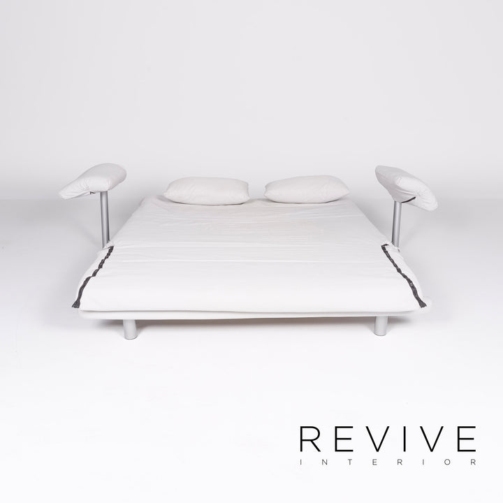 Ligne Roset Multy Designer Fabric Sofa Gray Three Seater Couch Sofa Bed Feature #8170