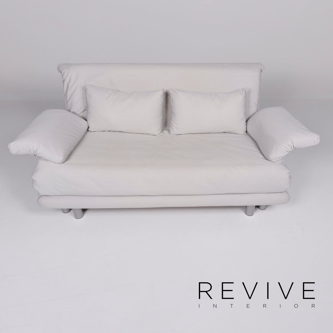 Ligne Roset Multy Designer Fabric Sofa Gray Three Seater Couch Sofa Bed Feature #8170