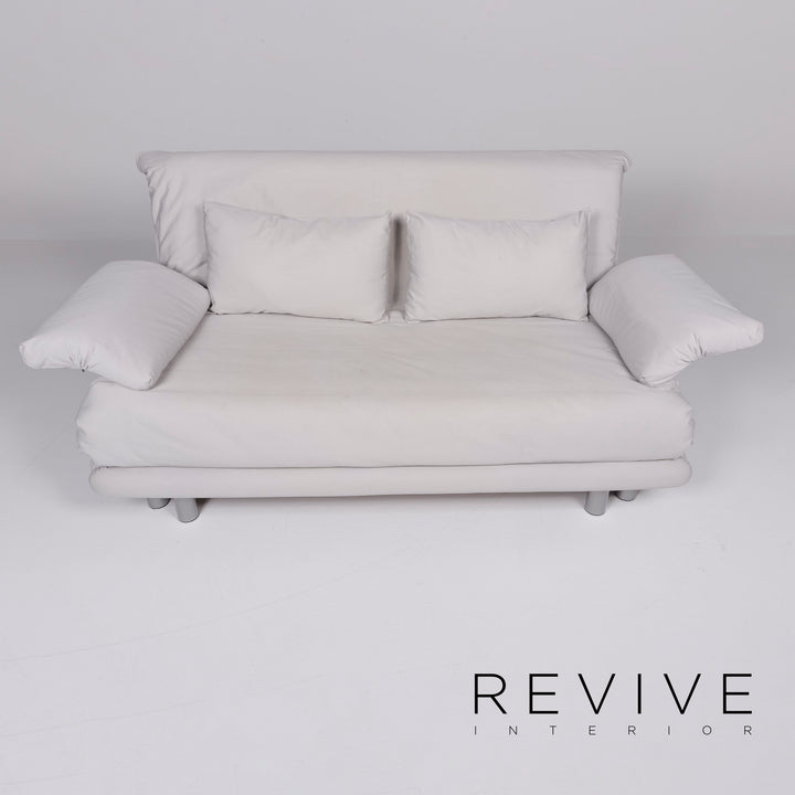 Ligne Roset Multy Designer Fabric Sofa Gray Three Seater Couch Sofa Bed Feature #8170