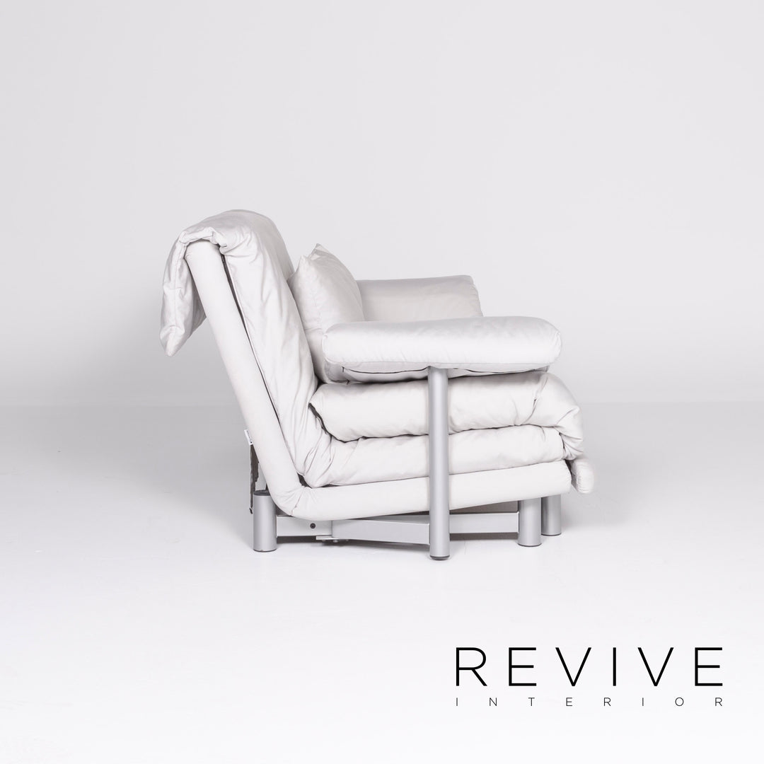 Ligne Roset Multy Designer Fabric Sofa Gray Three Seater Couch Sofa Bed Feature #8170