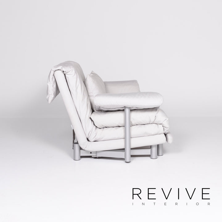 Ligne Roset Multy Designer Fabric Sofa Gray Three Seater Couch Sofa Bed Feature #8170