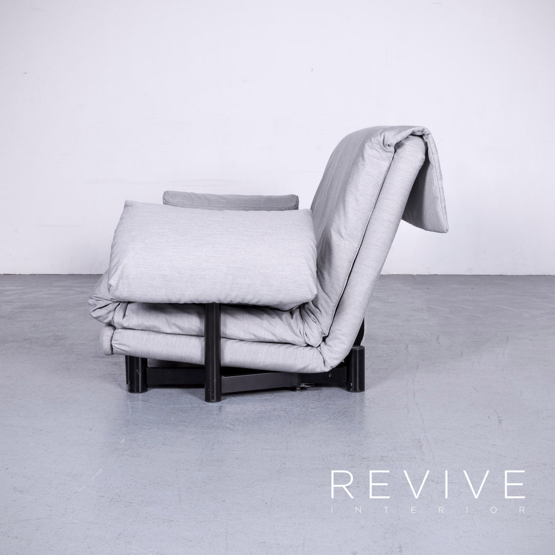 Ligne Roset Multy Designer Fabric Sofa Gray Three Seater Function Couch #6467