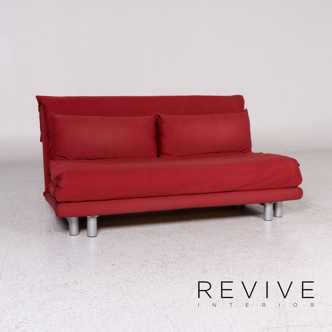 ligne roset Multy designer fabric sofa red three-seater incl. sofa bed function #10083