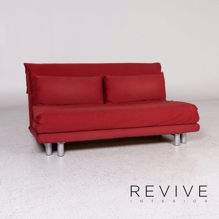ligne roset Multy designer fabric sofa red three-seater incl. sofa bed function #10083