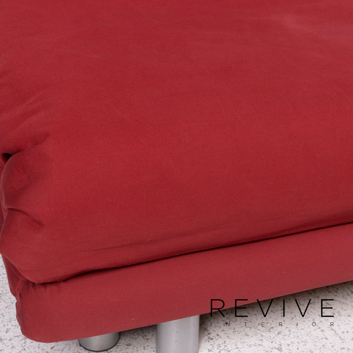 ligne roset Multy designer fabric sofa red three-seater incl. sofa bed function #10083