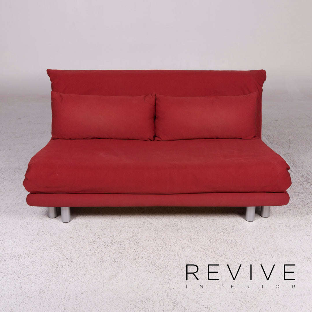 ligne roset Multy designer fabric sofa red three-seater incl. sofa bed function #10083