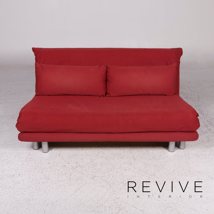ligne roset Multy designer fabric sofa red three-seater incl. sofa bed function #10083