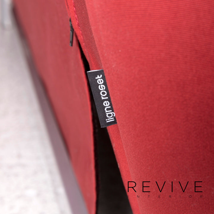 ligne roset Multy designer fabric sofa red three-seater incl. sofa bed function #10083