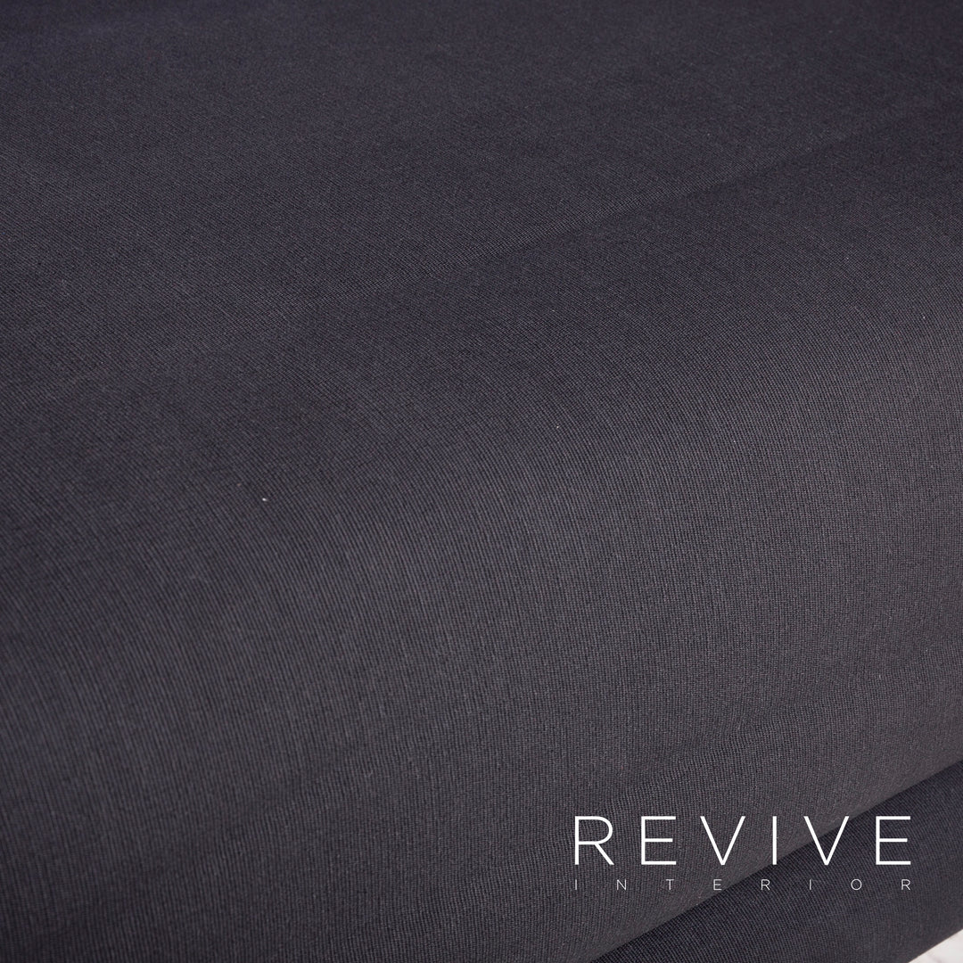 Ligne Roset Multy Designer Fabric Sofa Black Three Seater Couch Sleep Bed Feature #7744