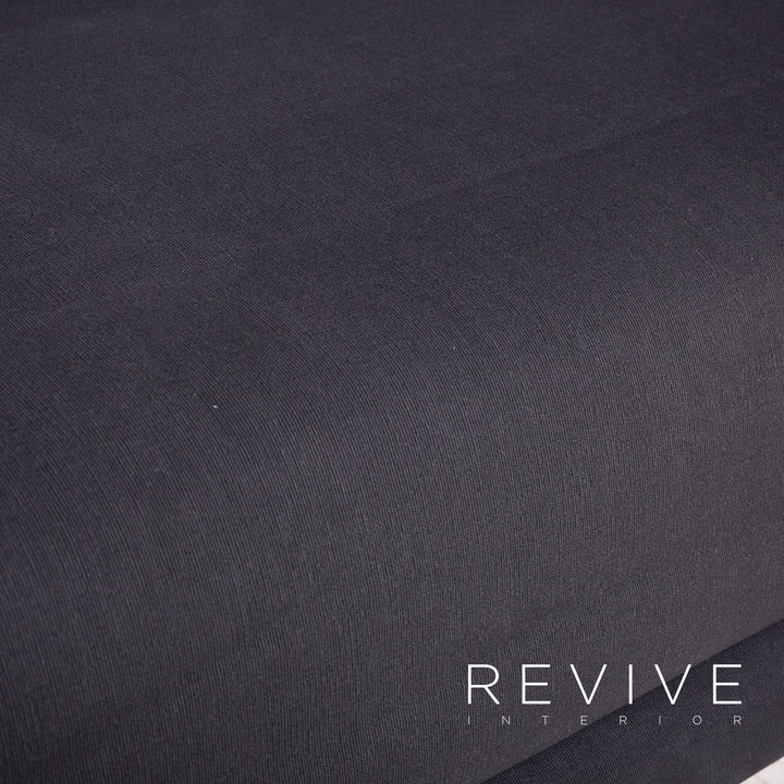 Ligne Roset Multy Designer Fabric Sofa Black Three Seater Couch Sleep Bed Feature #7744