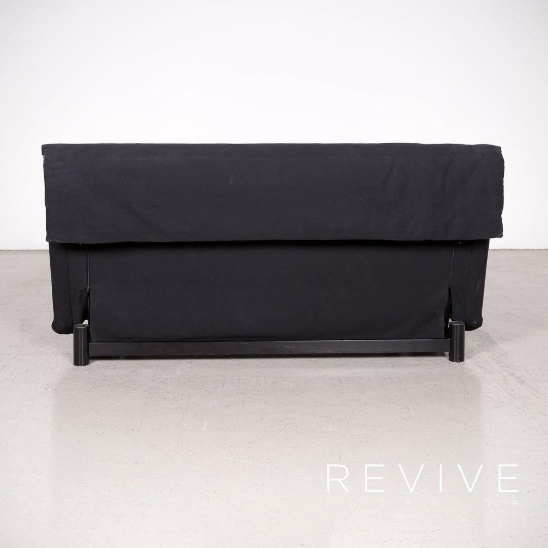 Ligne Roset Multy Designer Fabric Sofa Black Three Seater Couch Sleep Bed Feature #7744
