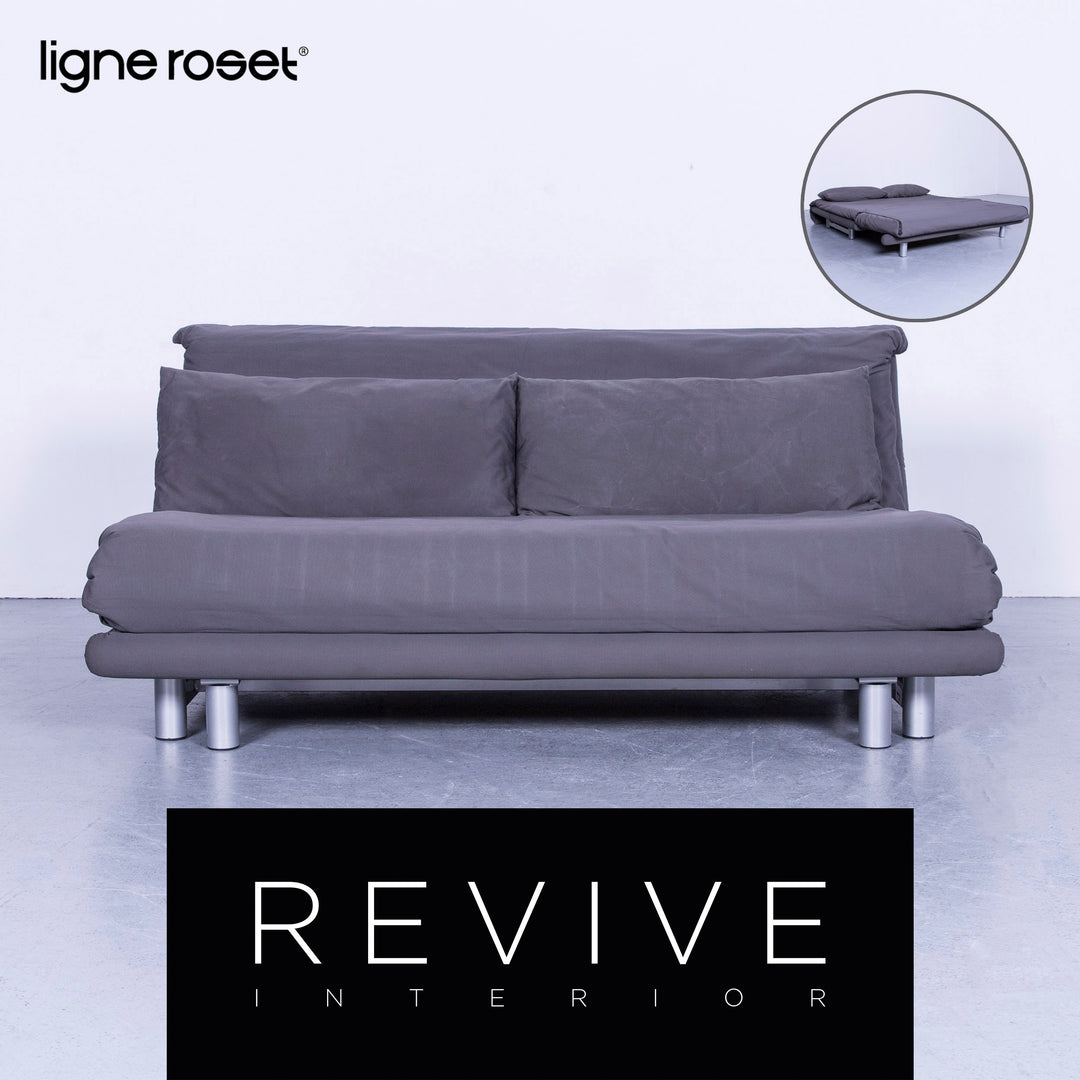 Ligne Roset Multy Sofa Bed Fabric Gray Three Seater Couch Feature #5734
