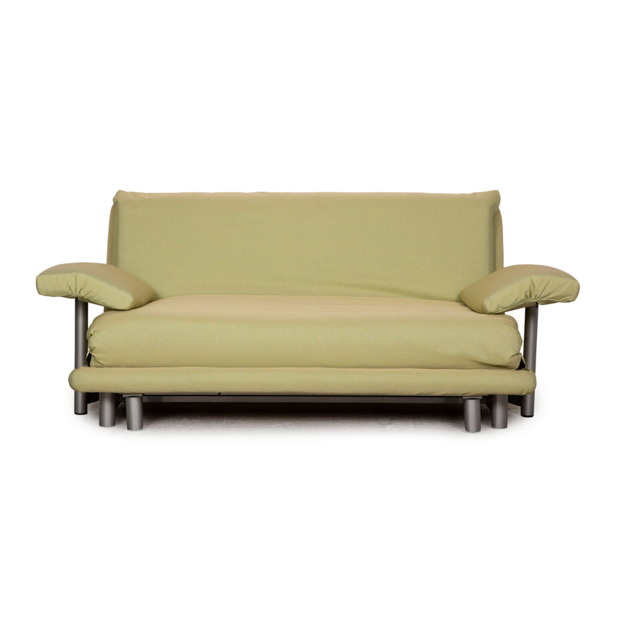 Ligne Roset Multy Fabric 3 Seater Yellow Green Sofa Couch Sofa Bed Reupholstered