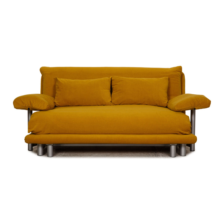 ligne roset Multy Stoff Dreisitzer Gelbgrün Sofa Couch Funktion Schlaffunktion Neubezug
