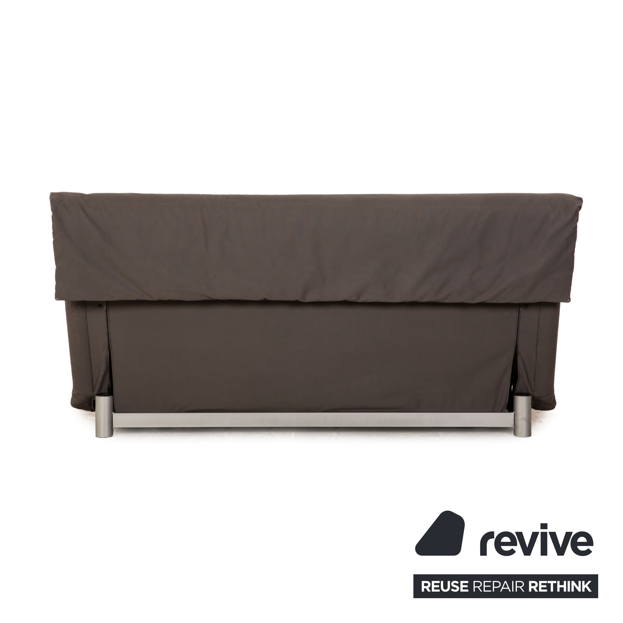 ligne roset Multy Stoff Dreisitzer Grau manuelle Funktion Sofa Couch Schlafsofa
