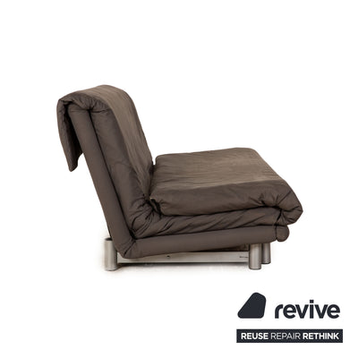 ligne roset Multy Stoff Dreisitzer Grau manuelle Funktion Sofa Couch Schlafsofa