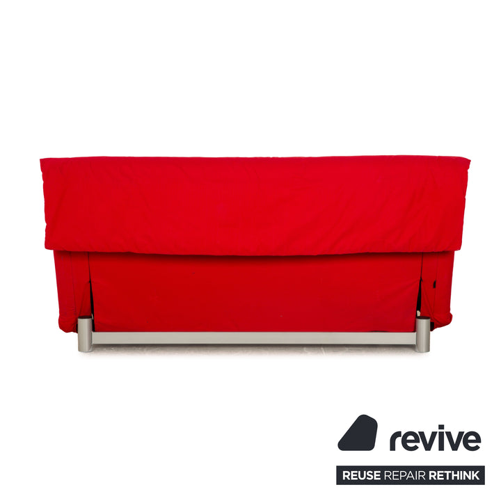 ligne roset Multy fabric three-seater red sofa couch manual function sleep function