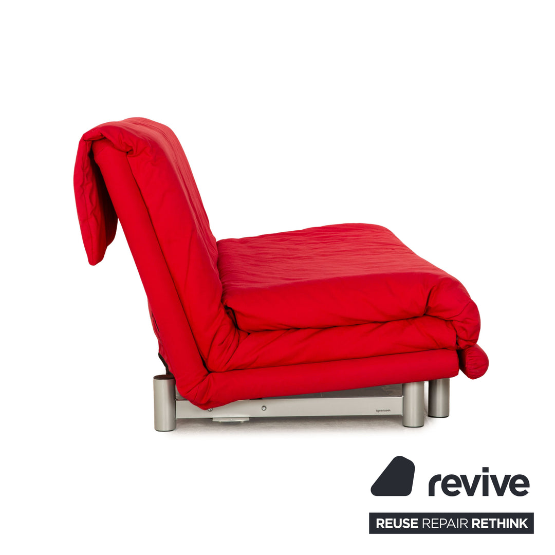 ligne roset Multy fabric three-seater red sofa couch manual function sleep function