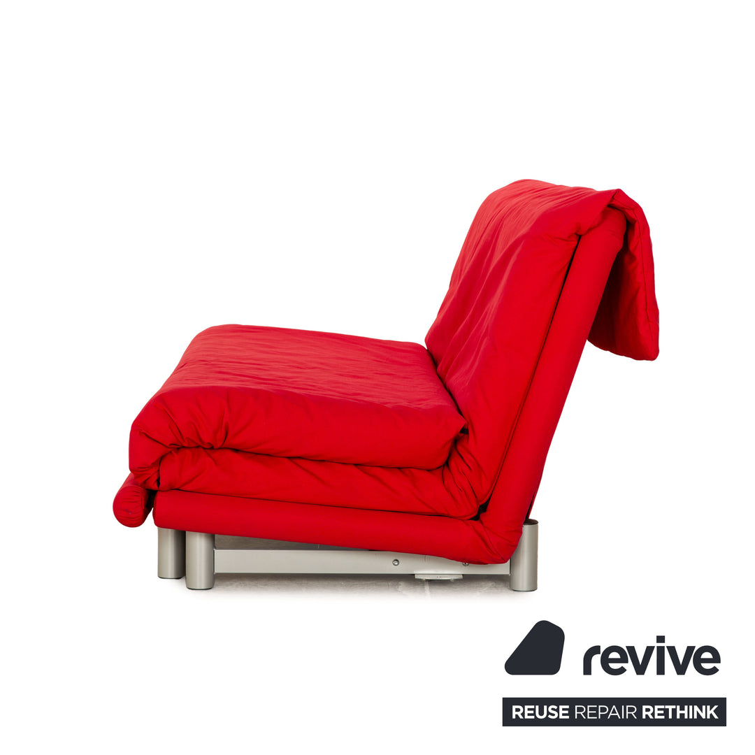 ligne roset Multy fabric three-seater red sofa couch manual function sleep function