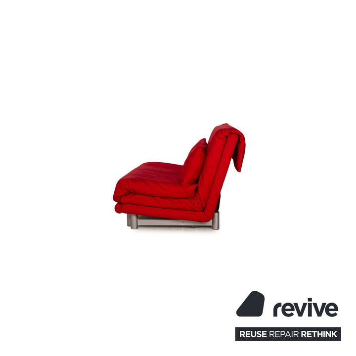 ligne roset Multy Stoff Dreisitzer Rot Sofa Couch Schlaffunktion